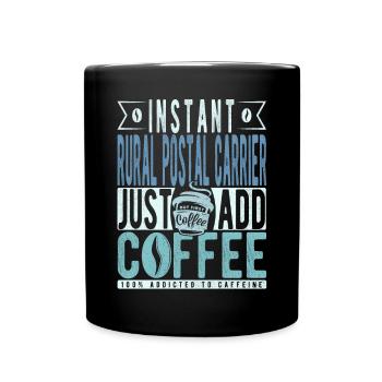 Ländlicher Postleitzertagung Kaffee Spruch - Tasse einfarbig - Schwarz - Vorne