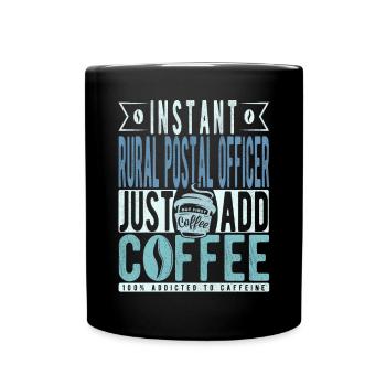 Café de l’agent postal rural disant - Mug uni - noir - Devant