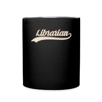 Cadeau de chemise de bibliothécaire rétro vintage - Mug uni - noir - Devant