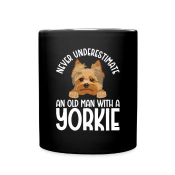 Yorkshire Terrier Yorkie Hund Geschenk - Tasse einfarbig - Schwarz - Vorne