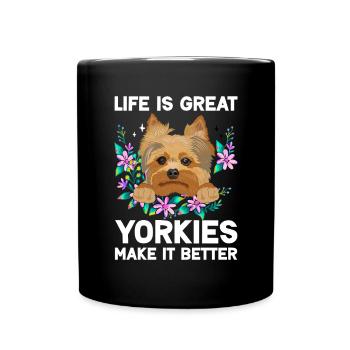 Yorkshire Terrier Yorkie Dog Cadeau - Mug uni - noir - Devant