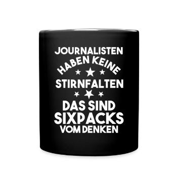 Reporter Journalistik Journalist - Tasse einfarbig - Schwarz - Vorne