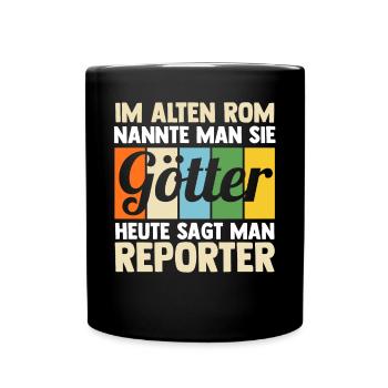 Journalistik Journalist Reporter - Tasse einfarbig - Schwarz - Vorne