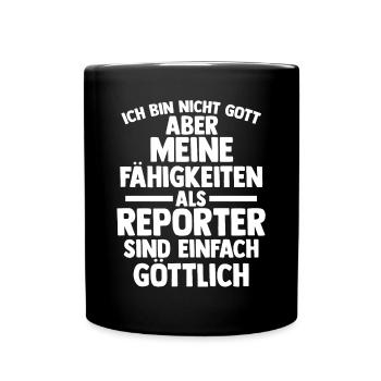 Journalistik Journalist Reporter - Tasse einfarbig - Schwarz - Vorne