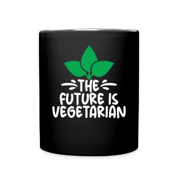 Vegetable Lover Vegetarian Gifts - Full Colour Mug - black - Front