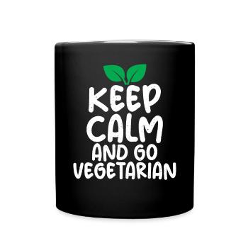 Vegetable Lover Vegetarian Gifts - Full Colour Mug - black - Front