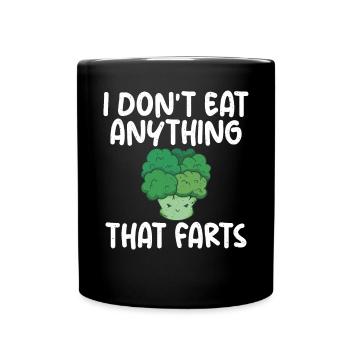 Vegetable Lover Vegetarian Gifts - Full Colour Mug - black - Front