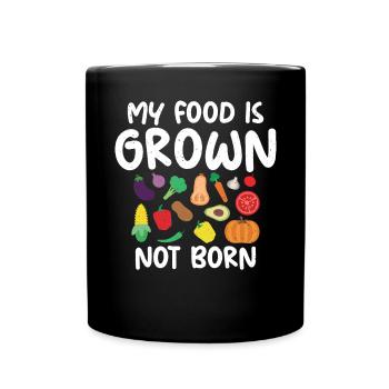 Vegetable Lover Vegetarian Gifts - Full Colour Mug - black - Front