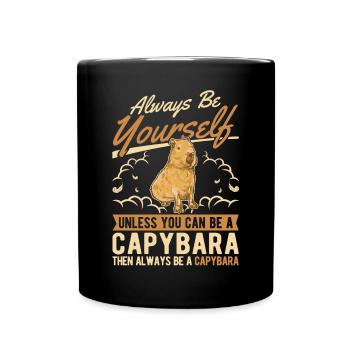Soyez toujours vous-même Capybara Wasserschwein - Mug uni - noir - Devant