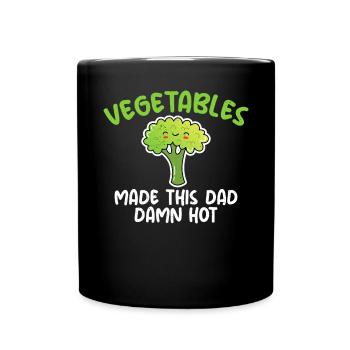 Vegetable Lover Vegetarian Gifts - Full Colour Mug - black - Front