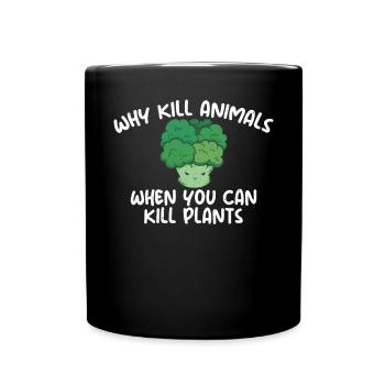 Vegetable Lover Vegetarian Gifts - Full Colour Mug - black - Front