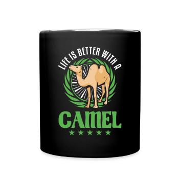 Life is better with a camel - Full Colour Mug - black - Front