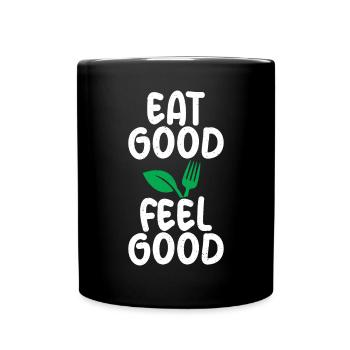 Vegetable Lover Vegetarian Gifts - Full Colour Mug - black - Front