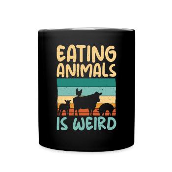 Vegetable Lover Vegetarian Gifts - Full Colour Mug - black - Front