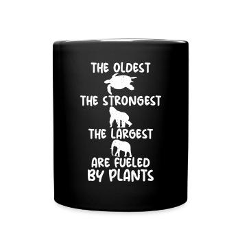 Vegetable Lover Vegetarian Gifts - Full Colour Mug - black - Front
