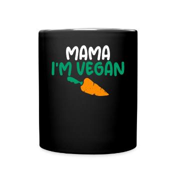 Vegetable Lover Vegetarian Gifts - Full Colour Mug - black - Front