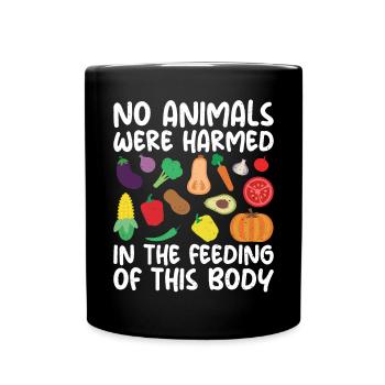 Vegetable Lover Vegetarian Gifts - Full Colour Mug - black - Front