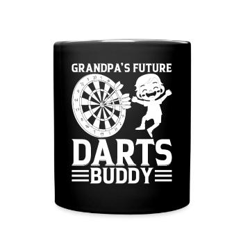 Darts Player Boy Darts Baby - Grandpa's Future Dar - Full Colour Mug - black - Front