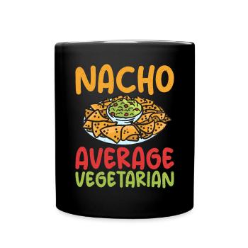 Vegetable Lover Vegetarian Gifts - Full Colour Mug - black - Front