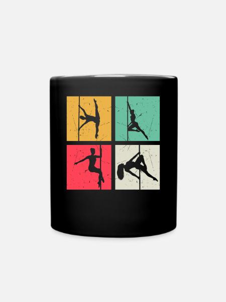 Pole Dance Silhouette - Pole Dancer Pole Dancing - Tasse einfarbig - Schwarz