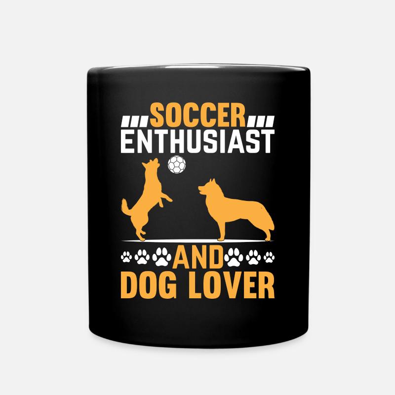 Joueur de soccer Propriétaire de chat - Passionné de soccer et Ca - Mug uni - noir