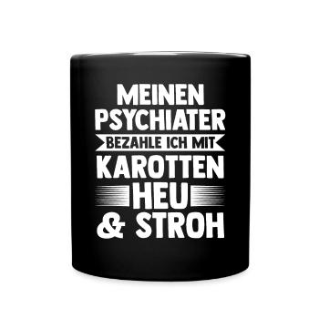 Reiten Reiter Pferd Pferde - Tasse einfarbig - Schwarz - Vorne