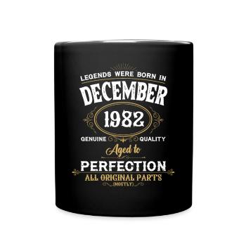 Né Décembre 1982 Cadeau d’anniversaire - Mug uni - noir - Devant