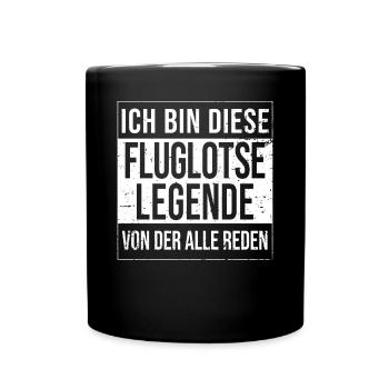 Flugzeug-Lotse Geburtstag geboren Legende - Tasse einfarbig - Schwarz - Vorne