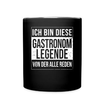 Restaurant Wirt Koch Geburtstag geboren Legende - Tasse einfarbig - Schwarz - Vorne