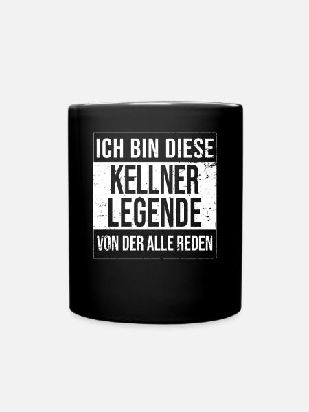 Gastronom-Wirt Geburtstag geboren Legende Kellner - Tasse einfarbig - Schwarz