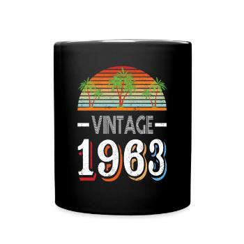 60. Geburtstag Jahrgang 1963 Vintage 1963 - Tasse einfarbig - Schwarz - Vorne