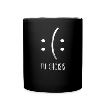 Femme Humour Phrase Drole Proverbe - Mug uni - noir - Devant