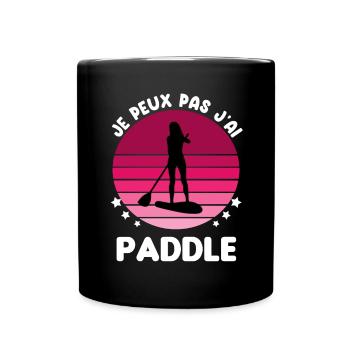 je peux pas j'ai paddle vintage femme - Mug uni - noir - Devant