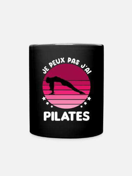 je peux pas j'ai pilates vintage femme - Mug uni - noir