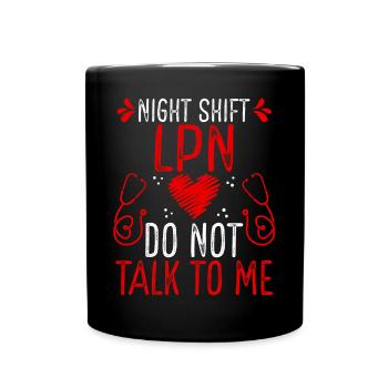 Infirmière auxiliaire auxiliaire de nuit Ne me parlez plus - Mug uni - noir - Devant