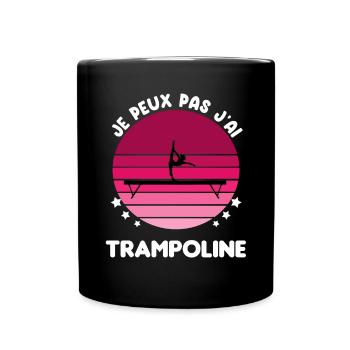 je peux pas j'ai trampoline vintage femme - Mug uni - noir - Devant