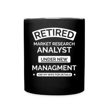 Retired market researcher - Full Colour Mug - black - Front