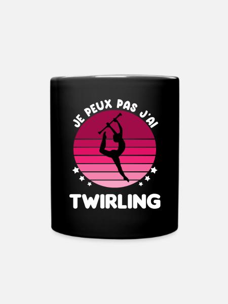 je peux pas j'ai twirling vintage femme - Mug uni - noir