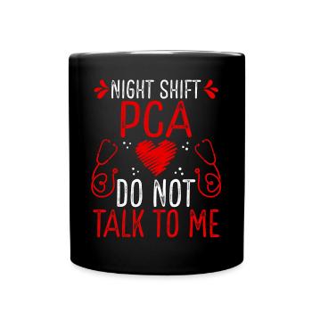 Assistant(e) de nuit Assistant(e) Ne parlez pas - Mug uni - noir - Devant