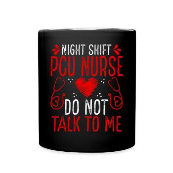 Infirmière de l’unité de soins progressifs de nuit - Mug uni - noir - Devant