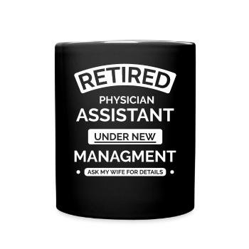 Médecin assistant à la retraite - Mug uni - noir - Devant