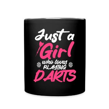 Juste une fille qui aime jouer au Darts Disc Club - Mug uni - noir - Devant