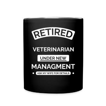 Veterinärmediziner im Ruhestand - Tasse einfarbig - Schwarz - Vorne