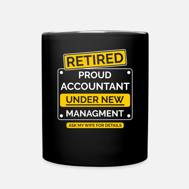 Accountant Retirement Pension - Full Colour Mug - black