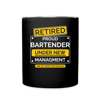 Barkeeper Ruhestand - Tasse einfarbig - Schwarz - Vorne