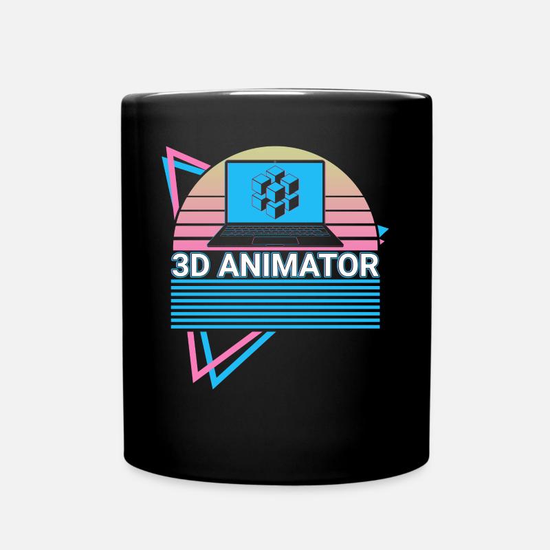 3D-Animateur Rétro - Mug uni - noir
