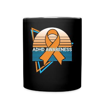 Adhd Awareness Retro - Tasse einfarbig - Schwarz - Vorne