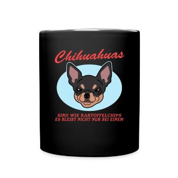Chihuahua Dogs | Dog Owner Gift - Full Colour Mug - black - Front