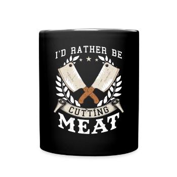 Je préfère couper de la viande - Mug uni - noir - Devant