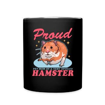 Hamster Mom | Dwarf Hamster Golden Hamster Gift - Full Colour Mug - black - Front